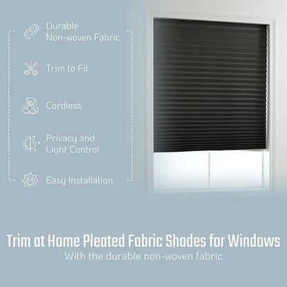 Blackout Roller Blinds | Cellular Fabric 4 Pack Cordless No Drilling Install Complete Privacy Thermal Insulated | Shadisfy