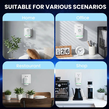 Compact Plug-In LED Indicator Light with US Plug – Wall Outlet Night Light for Bedroom, Office, Dorm Room (1/2/4 Pack)