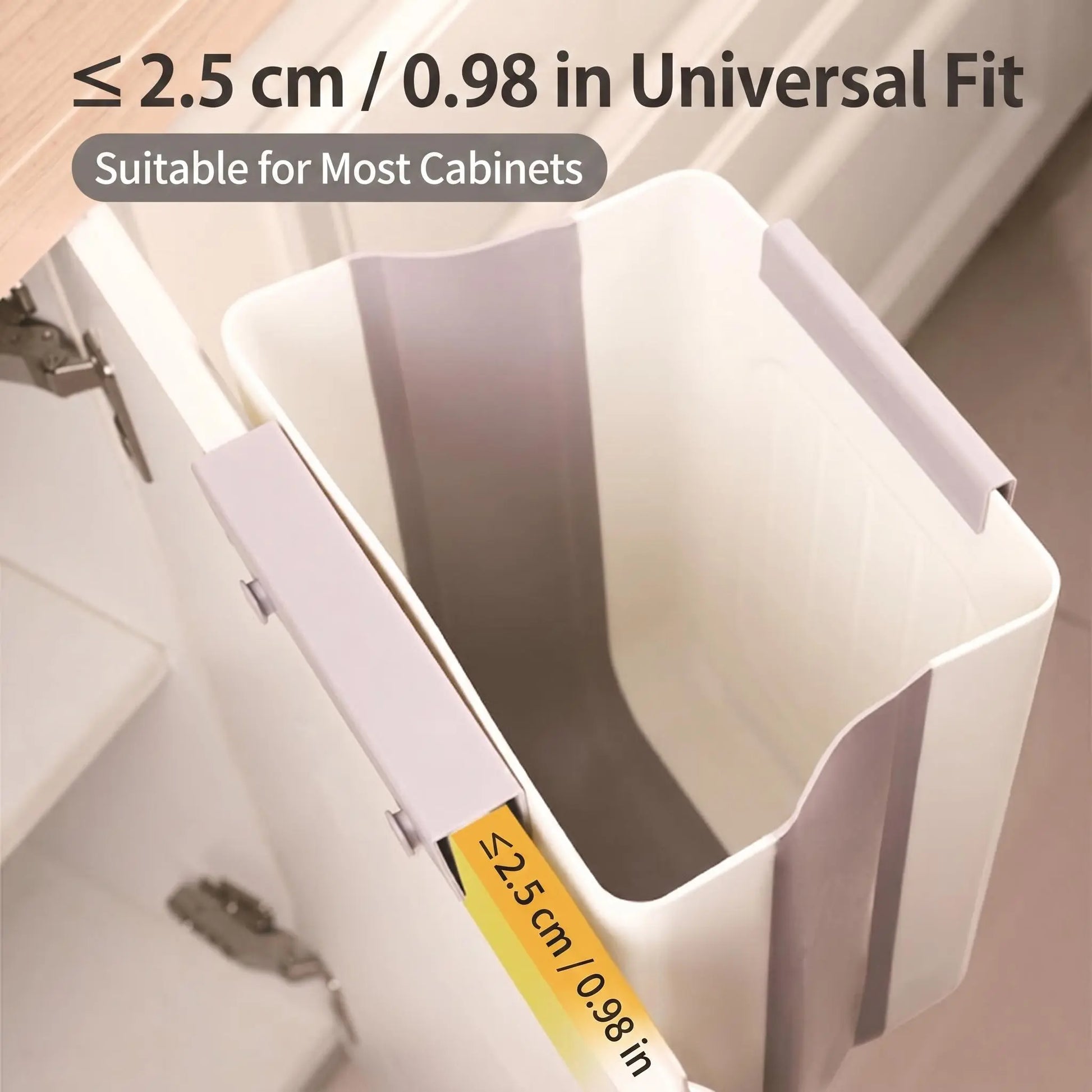 Collapsible Hanging Kitchen Trash Can - Foldable 11L Rubbish Bin for Cabinet and Countertop, Ideal for Kitchen and Bathroom Use