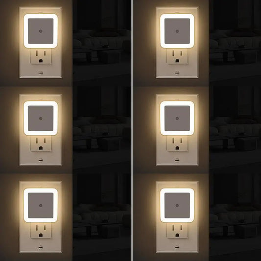 Night Light, Night Lights Plug into Wall 6-Pack, Plug in Nightlight, Dusk to Dawn Nightlight Led Night Lights for Bedroom,Bathroom, Hallway Warm White Home Lightingspringstatements