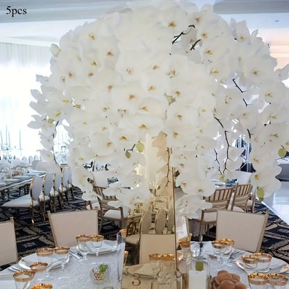 5 Pcs Set Artificial Phalaenopsis Decorative Bouquets, Artificial Flowers, Suitable for Valentine'S Day, Mother'S Day, Christmas, Thanksgiving and Other Occasions, Vase Not Included