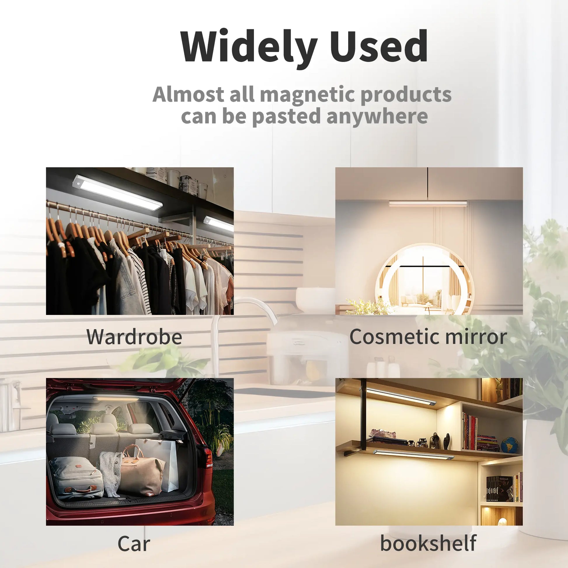 Under Cabinet Lights Magnetic Stickys Replacement Magnetic Strips with Adhesive Backing for under Cabinet Light Home Wireless Installation Universal