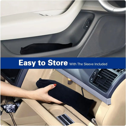 [Upgraded] Windshield Sun Shade Umbrella - [Vinyl Coating Heat Shield] Protect Car from Sun Rays & Heat Damage Keep Cool and Protect Interior, Spring Structure Edge Medium 56" L X 31" W, Durable Sun Shade, Shade for Car Window