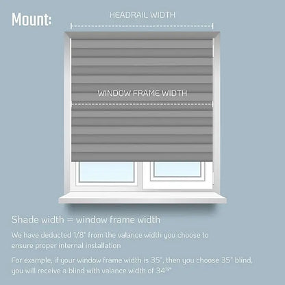 Blackout Roller Blinds | Cellular Fabric 4 Pack Cordless No Drilling Install Complete Privacy Thermal Insulated | Shadisfy