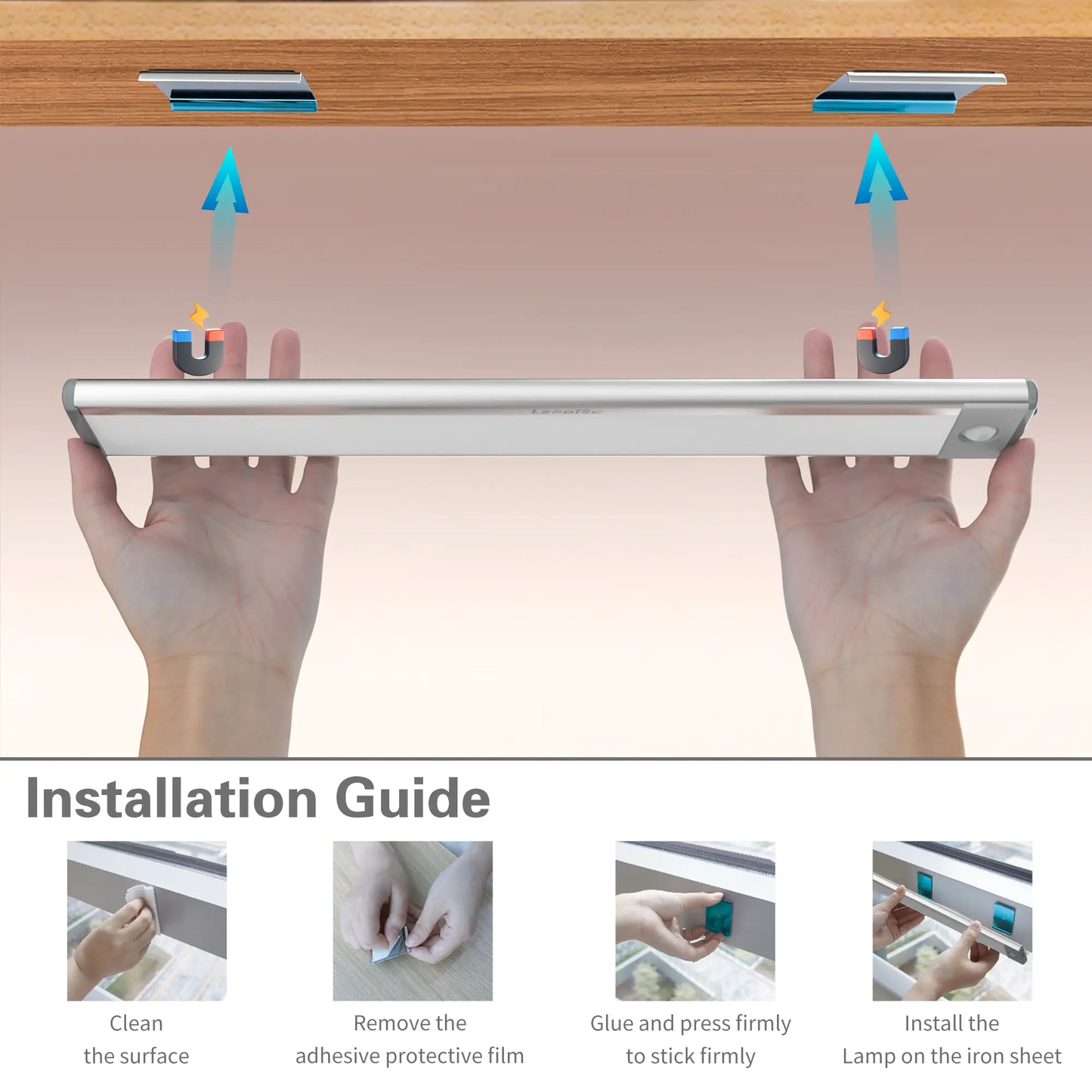 Under Cabinet Lights Magnetic Stickys Replacement Magnetic Strips with Adhesive Backing for under Cabinet Light Home Wireless Installation Universal