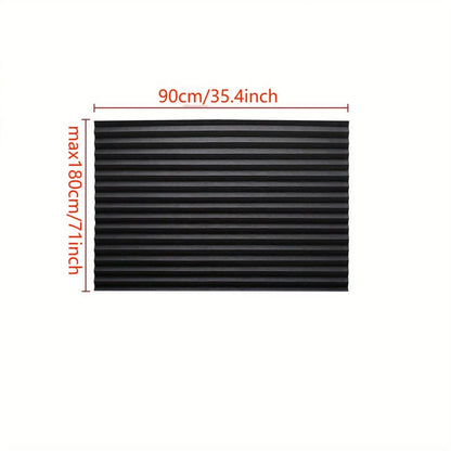 Blackout Curtain, Self-Adhesive, No Drilling Required, Easy Install, Sunlight Blocking Heat Insulation Privacy Protection, Modern Interior, Blackout Window Cover, Self-Adhesive Pleated Window Blind - 71X34.5In